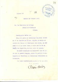Carta de Rubén Darío a ARRIAGA, Emiliano de