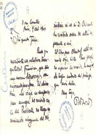Carta de Rubén Darío a CESTERO, Tulio