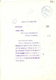 Carta de Rubén Darío a ALLENDESALAZAR, Manuel
