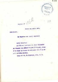 Carta de Rubén Darío a Director del Crédit Lyonnais