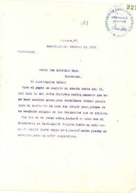 Carta de Rubén Darío a BAEZ, Antonino