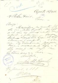 Carta de ARGERICH, Juan Antonio