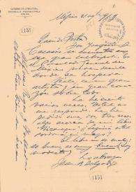 Carta de Delgado, Juan B.