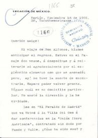 Carta de Icaza, Francisco A. de