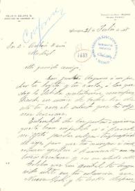 Carta de Zelaya, Félix R.