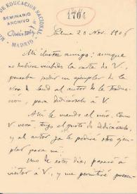 Carta de Gabriel Alomar a Rubén Darío. París, 19 de septiembre de 1907