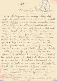 Carta de CANDAMO, Bernardo G. de a DARÍO, Rubén