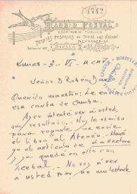 Carta de CANDAMO, Bernardo G. de