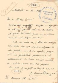 Carta de Moreno Villa, J.