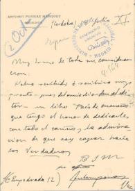 Carta de Porras Márquez, Antonio