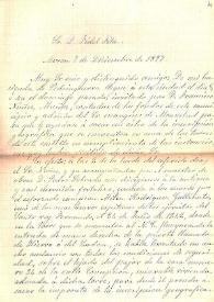 Carta de I. de Torres a F. Fita comunicándole los trabajos realizados para obtener un calco y una fotografía de una inscripción empotrada en el castillo de Morón de la Frontera. Acompaña dibujo de la inscripción.