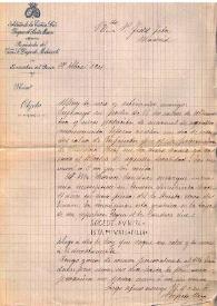 Carta de Perfecto Urra a Fidel Fita sobre inscripciones de Alhambra, Villanueva de los Infantes y Linares