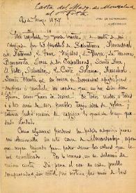 Carta del Marqués de Monsalud a F. Fita a la vuelta de su viaje por distintos pueblos y su desánimo ante la ausencia de nuevos hallazgos e información sobre el envío de un calco de una inscripción de Almendralejo