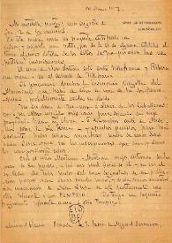 Carta del Marqués de Monsalud a F. Fita comunicándole el envío de dos calcos, su intención de regresar a Jerez de los Caballeros para seguir estudiando las incripciones encontradas y relato del estado general de sus indagaciones