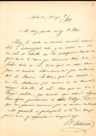 Carta de J. L. Villabrille a F. Fita, le informa de que no ha encontrado en el museo de la Academia rastro de ladrillos con la marca de Legio VII, como pedía Fita.