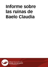 Informe sobre las ruinas de Baelo Claudia