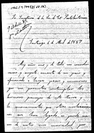 Carta en la que se informa a la Academia sobre el descubrimiento de dos castros cerca de Santiago y se pide el envío de información sobre castros celtas.