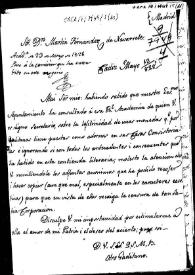 Carta de remisión de copia de los anónimos en los que se denuncia la falsedad y legitimidad de las monedas con cuyos diseños se han adornado las Casas Consistoriales de Cádiz.