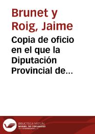 Copia de oficio en el que la Diputación Provincial de Gerona comunica no tener recursos para la compra de la Biblioteca Musical y Museo Instrumental de Juan Carreras y Dagas