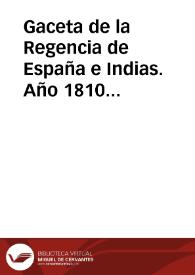 Gaceta de la Regencia de España e Indias. Año 1810. Gazeta Extraordinaria 23 de marzo de 1810 [sic]