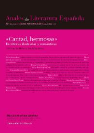 Anales de Literatura Española. Núm. 23, 2011