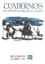 Cuadernos Hispanoamericanos. Núm. 120, diciembre 1959