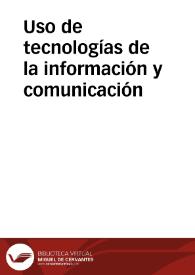 Uso de tecnologías de la información y comunicación