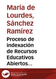 Proceso de indexación de Recursos Educativos Abiertos (REA) relacionados con la cultura indígena e hispanoamericana para educación básica en el marco del proyecto Khub12