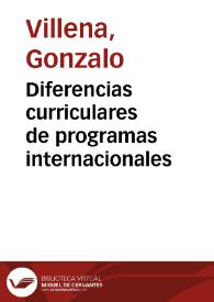 Diferencias curriculares de programas internacionales