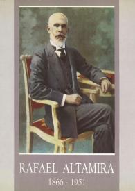Rafael Altamira : 1866-1951