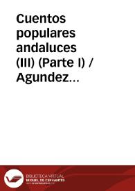 Cuentos populares andaluces (III) (Parte I)