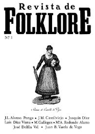 Revista de Folklore. Tomo 1a. Núm. 1, 1981