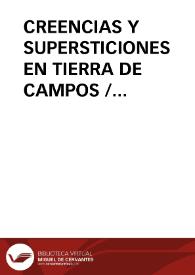 CREENCIAS Y SUPERSTICIONES EN TIERRA DE CAMPOS