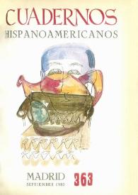 Cuadernos Hispanoamericanos. Núm. 363, septiembre 1980