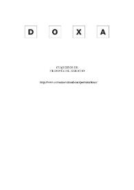 Doxa. Cuadernos de Filosofía del Derecho. Núm. 34, 2011