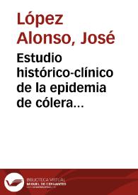 Estudio histórico-clínico de la epidemia de cólera morbo asiático ocurrida en Salamanca en 1885-86, precedido de unos apuntes de la climatología de la ciudad