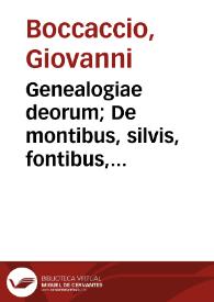 Genealogiae deorum; De montibus, silvis, fontibus, lacubus, fluminibus, stagnis seu paludibus, de nominibus maris
