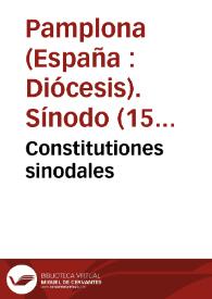 Constitutiones sinodales