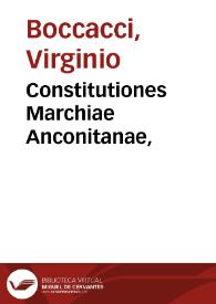 Constitutiones Marchiae Anconitanae,