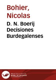 D. N. Boerij Decisiones Burdegalenses