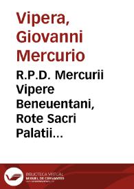 R.P.D. Mercurii Vipere Beneuentani, Rote Sacri Palatii auditoris, Opus de publicis et ciuilibus institutis
