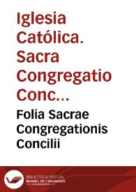 Folia Sacrae Congregationis Concilii