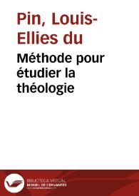 Méthode pour étudier la théologie