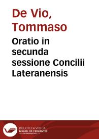 Oratio in secunda sessione Concilii Lateranensis
