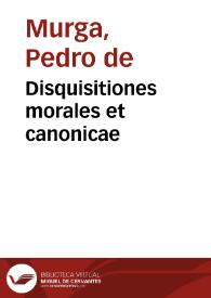 Disquisitiones morales et canonicae