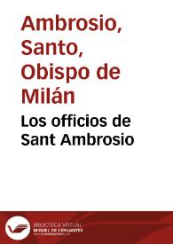 Los officios de Sant Ambrosio