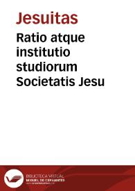 Ratio atque institutio studiorum Societatis Jesu