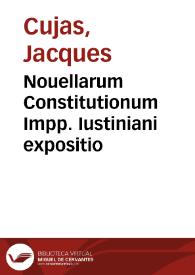 Nouellarum Constitutionum Impp. Iustiniani expositio