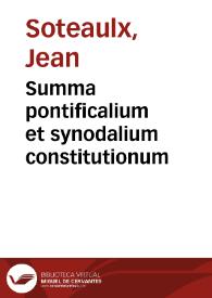 Summa pontificalium et synodalium constitutionum