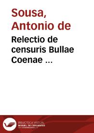 Relectio de censuris Bullae Coenae ...